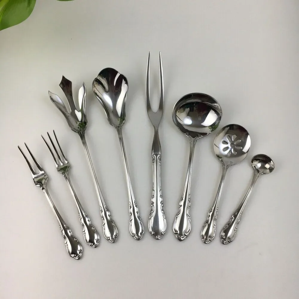 Hostess Serving Set RSVP Wimberly 18/10 Stainless Flatware Salad Set Jelly Spoon